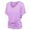 Purple, variant on Fashion Plus Size V Neck Batwing Sleeve T-Shirt for Women Loose Fit Casual Top with Fold Hem Detail