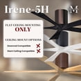 thumbnail image 3 of Matthews Fans - Irene-5H 5-Blade 42 Inch Flush Mount Ceiling Fan In Contemporary, 3 of 7