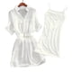 thumbnail image 1 of Women's Dress with Camisole Elegant Style Short Sleeve Sashes Dress for Office Ladies Summer Wear, 1 of 5
