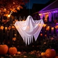 thumbnail image 5 of Halloween Hanging Ghost Decoration, Cute Floating Ghost Wall Decor Easy Hanging Reusable Spooky Party Ornament, Outdoor Yard Porch Door Window Decor for Halloween Party Hauntedy Houses, 5 of 6