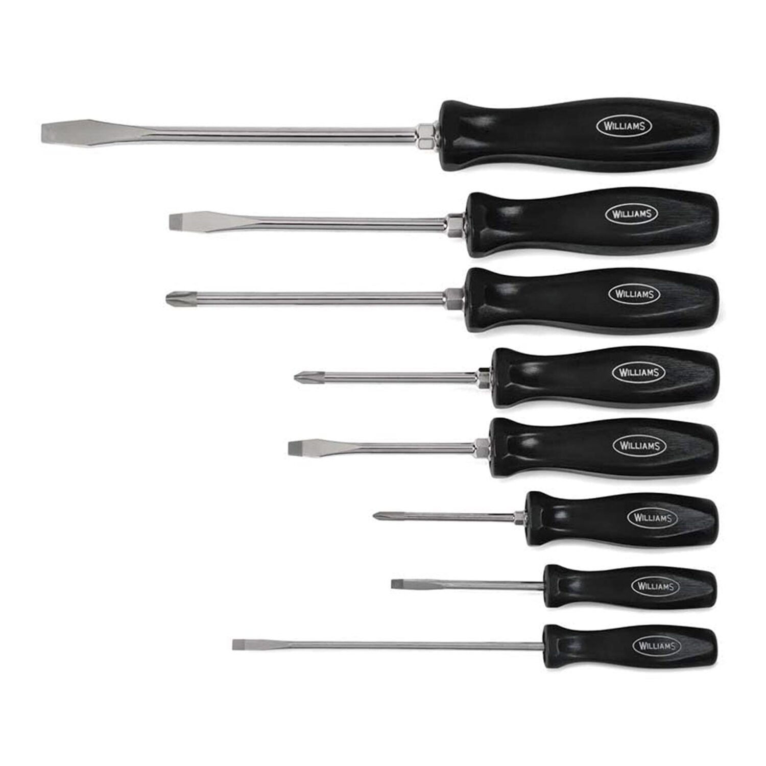 Williams 100P-8MD 8-Piece Premium Mixed Screwdriver Set