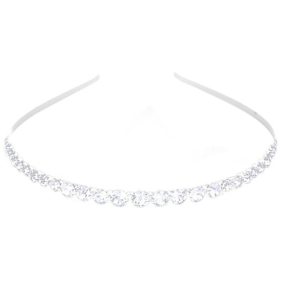 LABSERRON Wedding Bridal Headpiece Bridal Tiara Rhinestone Crown Silver 1Set 5.9x4.8x0.39in