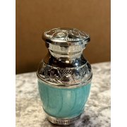 MEMORIALS4U Forever in our Hearts Brass Rainbow Keepsake Urns Set of 4 Beautiful Shades of Mini Token Handcrafted and Affordable Mini for Ashes