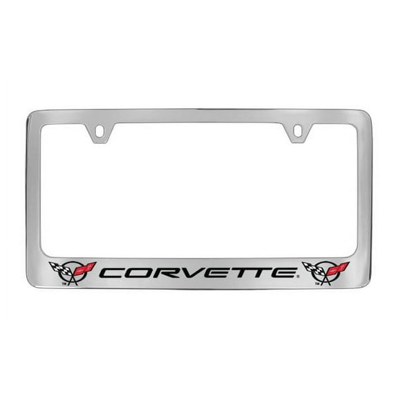 Chevrolet Corvette C5 Chrome Plated Metal License Plate Frame Holder
