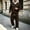 Brown, variant on Everyday Wear Set Jerdar Men's Solid Color V Neck Sweatshirt Long Sleeve Pockets Sweatpants Set