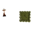 thumbnail image 1 of Estatua De La Sagrada Madre María Y Reloj De Pared Cuadrado, Adorno Para Dormitorio, Oficina, Mesa, Casa De Campo, Cocina, Estudio, Decoración De Baño, 1 of 8