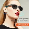 thumbnail image 2 of Smart Bluetooth Glasses with AI Translation - UV Protection, Black Frame, 80mAh Battery, 2 of 8