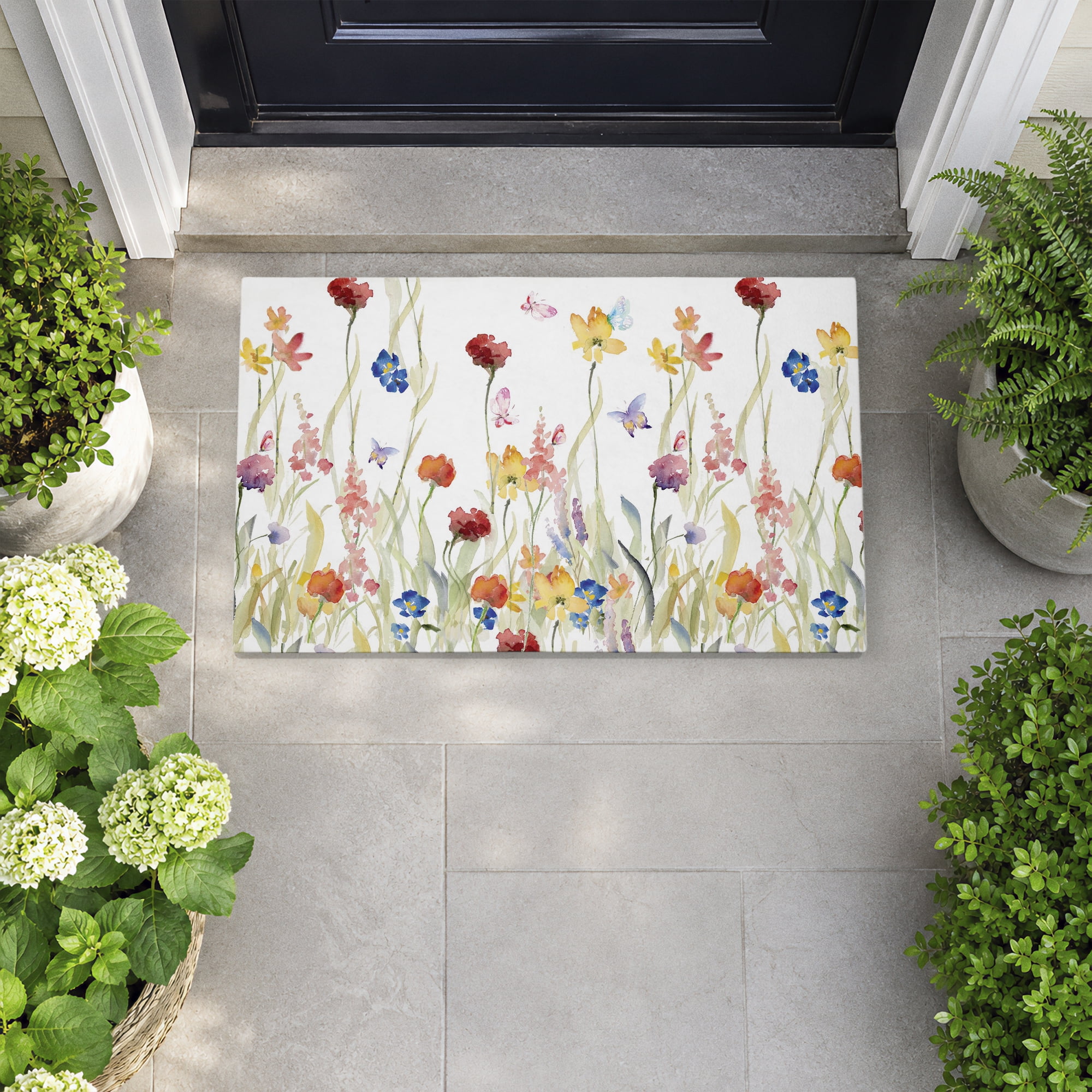 Stupell Industries Amongst The Flowers Printed Outdoor Door Floor Mat, design by Lanie Loreth