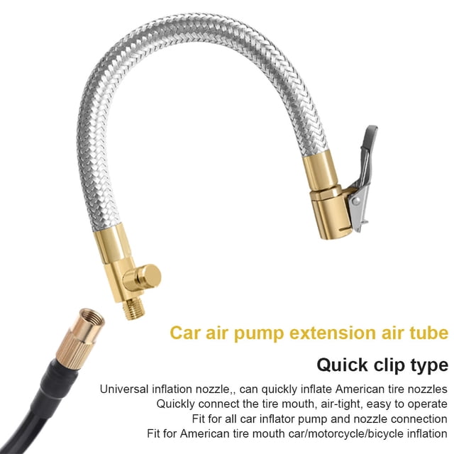 VONKY Car Truck Valve Stem Connection Extender Compressor Pump Inflator Kits Extension Wheel Flexible Tube Adapter Repair Type 1 20cm