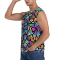 thumbnail image 3 of KLL Colored Glass1 Print Workout Tank Tops Gym Sleeveless Fitness Muscle Tee-Medium, 3 of 7