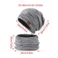 thumbnail image 3 of JIKNTTR Womens Winter Beanie Hat Scarf Set Knit Slouchy Beanie Cap Neck Warmer Set For Women Trendy, 3 of 5