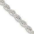 thumbnail image 2 of Sterling Silver 5.0mm Solid Rope Chain Necklace Size 22, 2 of 3