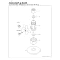thumbnail image 3 of Kingston Brass CC44452XK 5/8-Inch O.D. Comp x 1/2-Inch O.D. Comp Quarter-Turn Straight Shut-Off Valve with Flange in Polished Brass, 3 of 5