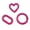 Dark Pink, variant on Bead Landing Assorted Enamel Hinged Closures - 6 Closures per Set (72 Total), Nickel-Free Zinc Alloy in Heart, Oval & Round Shapes for Jewelry Making, 12 Pack
