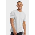 thumbnail image 2 of DailyWear Men's Short Sleeve Crew Neck Cotton T-Shirt, Solid Color, Heather Grey, 3 Pack, 3XL, 2 of 4
