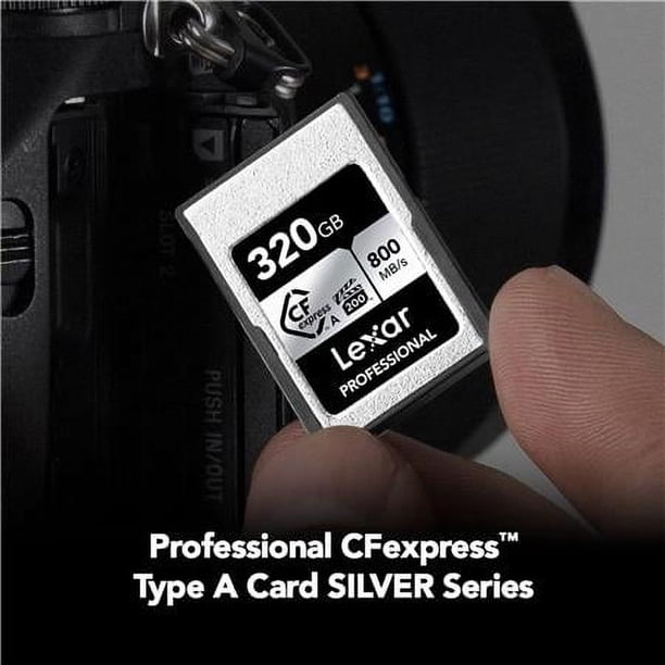 Lexar LCAEXSL320G-RNENG 320gb Silver Cfexpress Type A Card Lexar LCAEXSL320G-RNENG 320gb Silver Cfexpress Type A Card