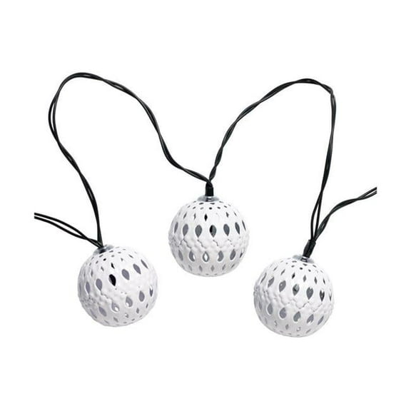 Smart Solar 9008245 177 in. LED Carnivale String Lights, Cool White - 20 Lights