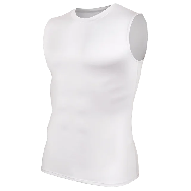 Men Body Shaper Vest Compression Shirts Slimming Tummy Control Tight Tank Tops Shapewear Workout Abs Abdomen Chest Undershirt WHITE XXL