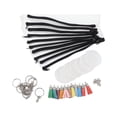 thumbnail image 2 of Juego de bolsas de cosméticos para sublimación, transferencia térmica, llaveros acrílicos redondos, borlas, bricolaje, 2 of 14