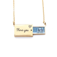 thumbnail image 1 of Dog Animal Snow Husky Picture Letter Envelope Necklace Pendant Jewelry, 1 of 3