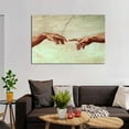 thumbnail image 6 of Creation of Adam - Hands of God - Michelangelo Artworks Canvas Poster Room Aesthetic Wall Art Prints Home Modern Decor Gifts 12x18inch(30x45cm), 6 of 6