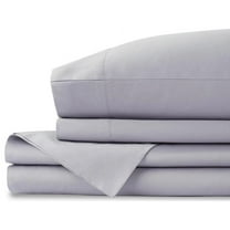 Delilah Home 100% Organic Cotton Bed Sheets, Gray, King