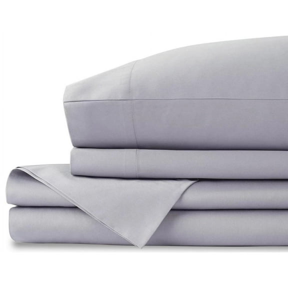 Delilah Home 100% Organic Cotton Bed Sheets, Gray, King