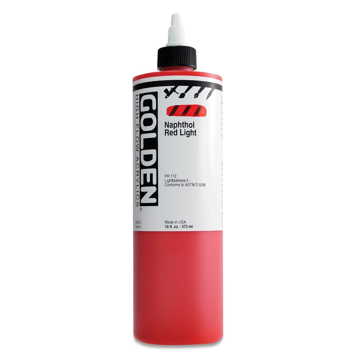 Golden� High Flow Acrylic, 16 oz., Napthol Red Light