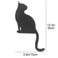 thumbnail image 2 of Halloween Cat Decorations - Black Cat Silhouette Wall Art for Home, Office & Outdoor - Spooky Party Decor, Gift for Women, Cat Lovers - Reversible Shelf & Mantel Decor (Set of 6), 2 of 6
