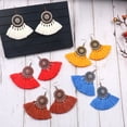 thumbnail image 2 of Zhuge Bohemian Ethnic Earrings Oversized Drop Earrings Dangle Earrings for Women Ladies(Brown), 2 of 4