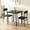 Black, variant on COZONY Dining Table Set for 2, Kitchen Table and Upholstered Chairs Set for Small Space, Apartment, Home, Black