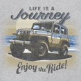 thumbnail image 3 of Life is a Journey Enjoy the Ride Women's V-Neck T-shirt 4x4 Offroad Rugged Vehicle Trailblazing Mudding Dirt Roads Tee, 3 of 7