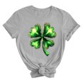 thumbnail image 5 of Funny St Patricks Day Shirts for Women Funny Graphic Shirt Comfy Casual Crewneck Short Sleeve Tee Shirts Tops (M, Gray), 5 of 5
