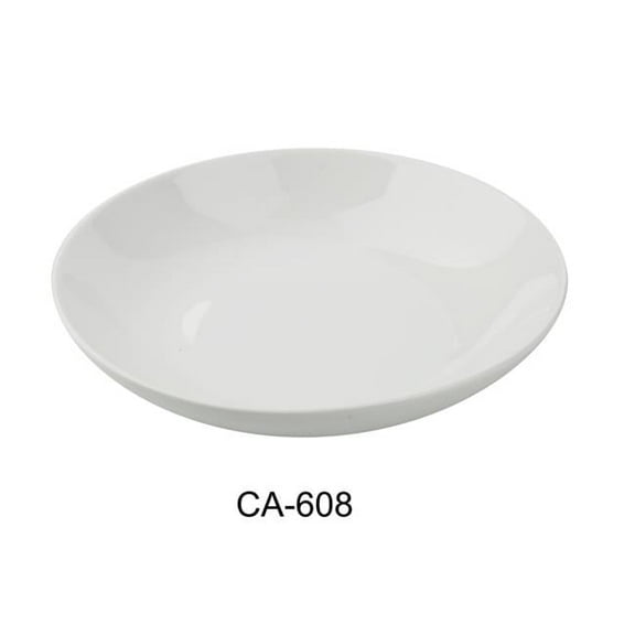 Yanco CA-608 Cambria 8.125 x 1.625 in. Salad & Soup Bowl, Bright White - 20 oz - China - Pack of 24