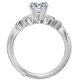 thumbnail image 3 of JeenMata Anillo de Compromiso con Diamantes Reales de Talla Redonda Estilo Art Déco en Oro Blanco de 10 K, 3 of 6