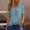 Blue, variant on Womens Summer Tops 2024 Plus Size Hide Belly Shirts Pleated Button V Neck T-Shirt Causal Empire Waist A-Line Floral Tunic Tops