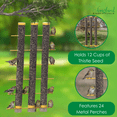 thumbnail image 2 of Songbird Essentials Bird Feeder Bird Seed Thistle Finch Feeder 3 Tube Yellow, 2 of 7