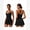 Black, variant on IWEMEK Women's Tennis Dresses Twist Front Split Ruffle Cami Dress with shorts Golf Active Dress