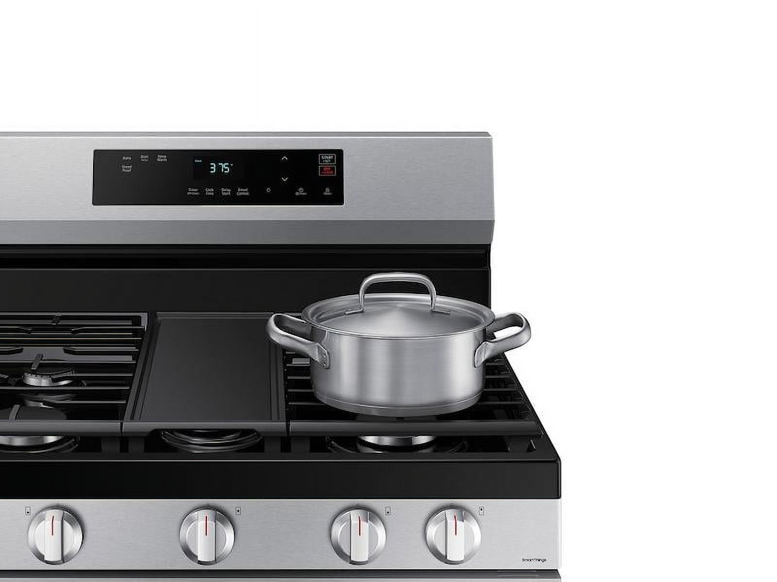 SAMSUNG NX60A6111SS 30" FREE STANDING GAS RANGE Black