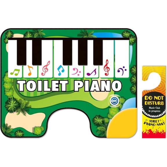 Funny Toilet Floor Piano Mat 24x19 Inch, 3 Modes Waterproof Musical Rug with Sound, Non Slip Bathroom Music Mat for Kids Toddlers, Interactive Play Mat for Home