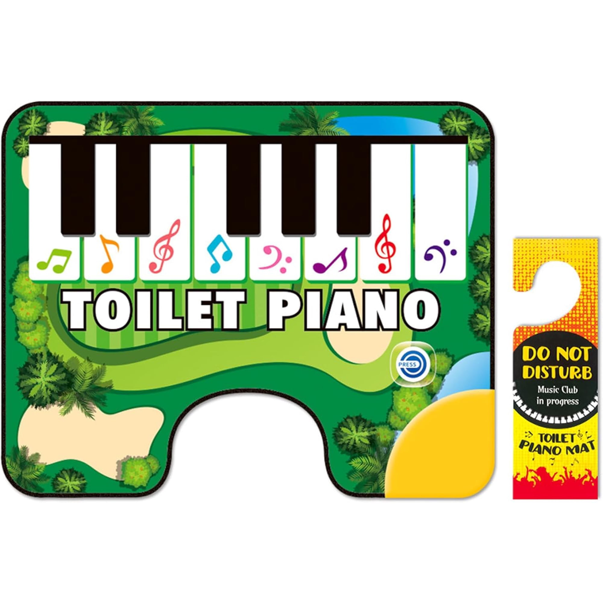 Funny Toilet Floor Piano Mat 24x19 Inch, 3 Modes Waterproof Musical Rug with Sound, Non Slip Bathroom Music Mat for Kids Toddlers, Interactive Play Mat for Home