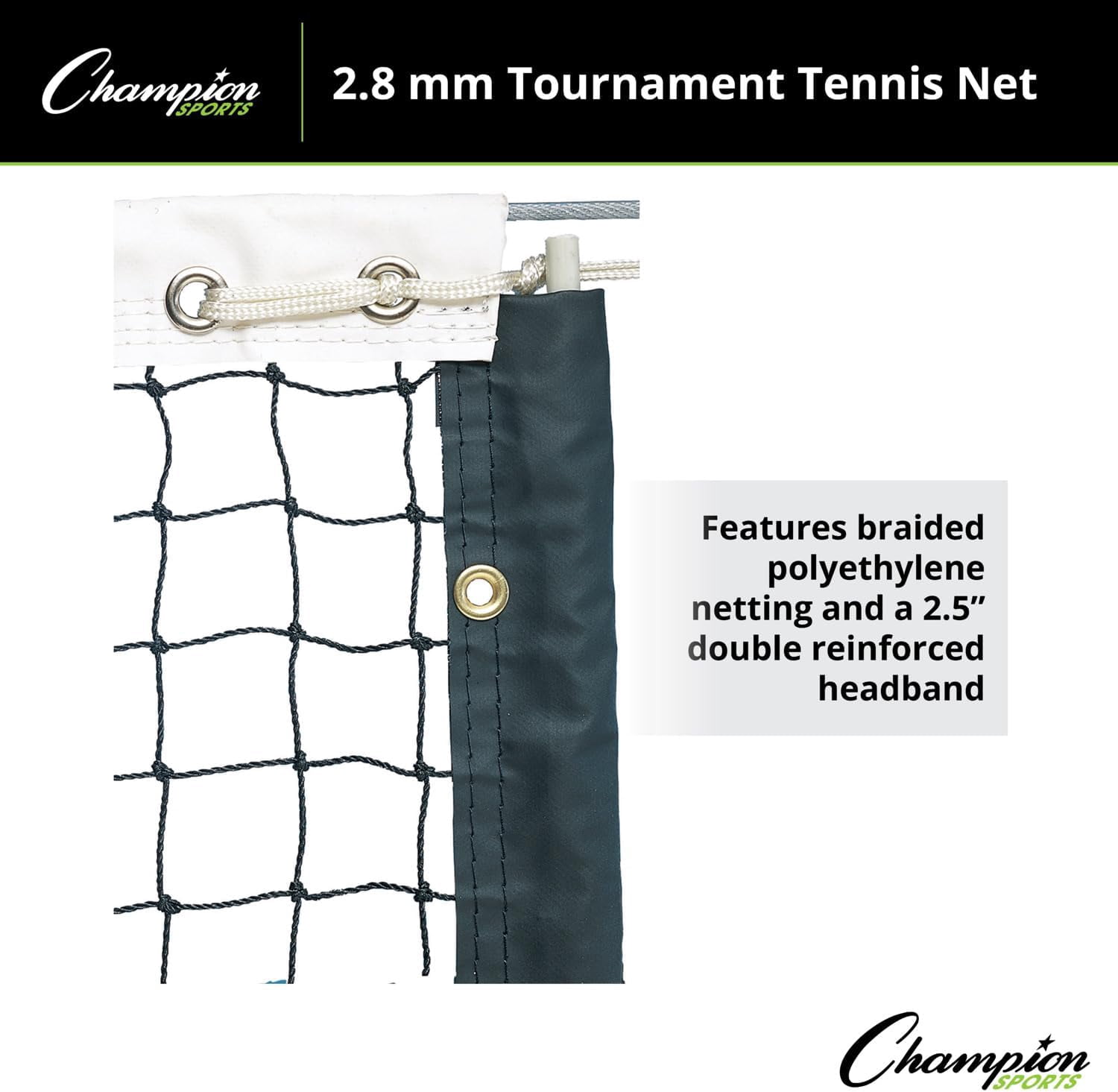 Champion Sports Tournament Tennis Nets, 2.8mm