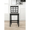 thumbnail image 6 of Home Design Azalea 5-Piece Counter Set, Black/Gray, Square table, Slat-back cushioned chairs, Comfortable seating, Sturdy legs, Modern minimalist style, Space-saving, 6 of 9