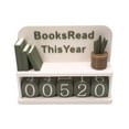 thumbnail image 2 of Books Read This Year Sign,3D Printed Books Read This Year Tracker,Pratical Reading Challenge Bookshelf Decor,Modern Reading Counter For Library Decor,Teachers,Readers,Writers(White), 2 of 5