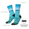 thumbnail image 4 of Cauagu Crystal Clear Ocean Waves Print Crew Socks for Women and Men,Adult Athletic Running Socks 1-Pair Sports Socks Work Gear Socks with Moisture Wicking, 4 of 6
