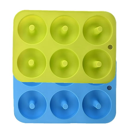 

2PC Silicone Donut Baking Pan Non-Stick Mold Dishwasher Decoration Tools