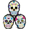 3 Pack Mini Sugar Skull Pinata for Fiesta Party Supplies, Cinco De Mayo, Day of The Dead Decorations, 4 x 7 x 2 in