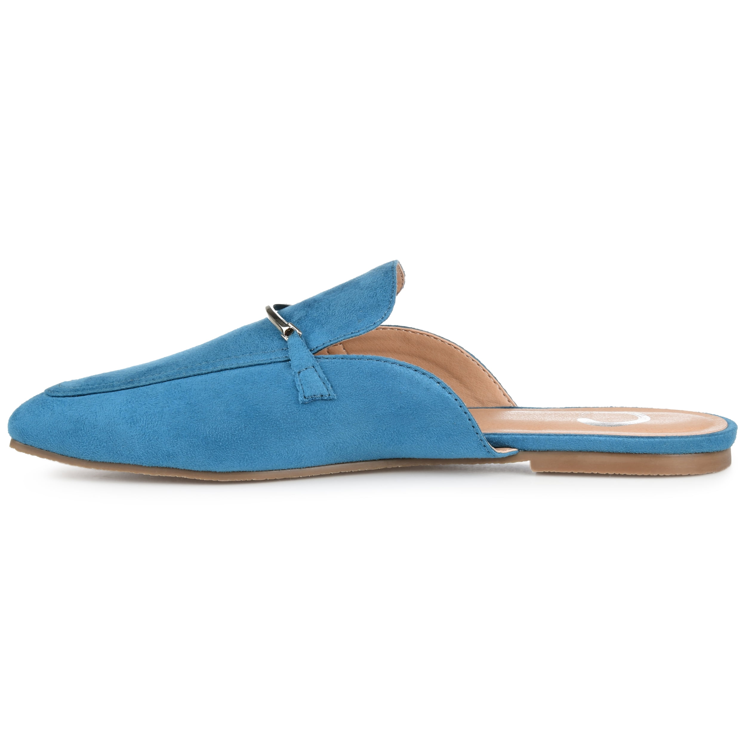 Journee Womens Ameena Slip On Square Toe Mules Flats
