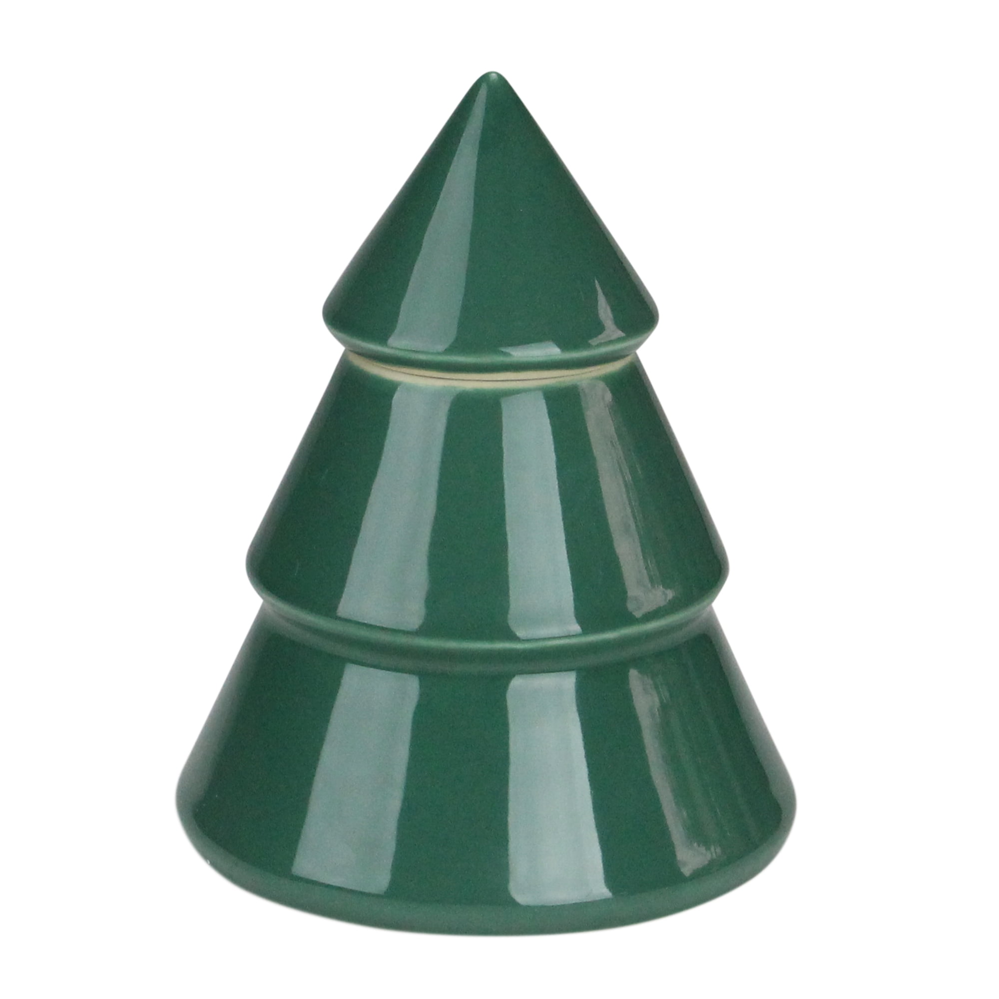6.25" Green Contemporary Ceramic Christmas Tree Container Walmart Canada