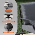 thumbnail image 6 of ALAULM 5PCS Metal Outdoor Patio Furniture Set with 48"/55000 BTU Round Fire Pit Table,Outdoor Dining Table Set 4 Swivel Chairs No-Slip Cushions,Grey, 6 of 8